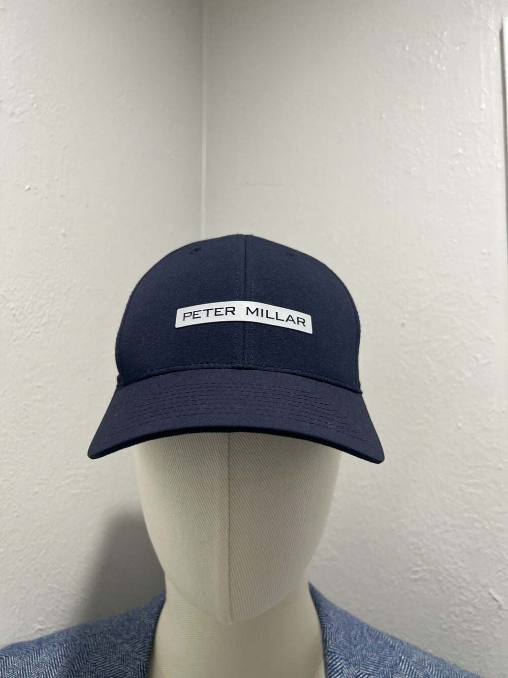 Peter Millar Pursuit Performance Stacked Logo Adjustable Golf Hat Navy
